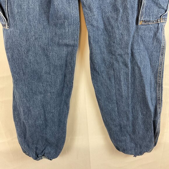 Levi's '94 Baggy Jeans 26 Blue Cargo Pockets Cinched Ankles - Picture 12 of 14